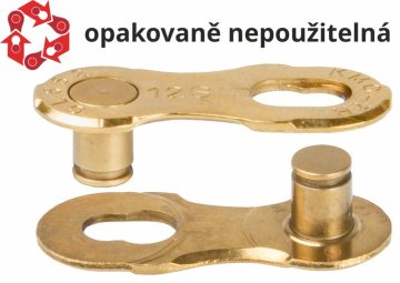 Reťazový článok 12-rýchlostný KMC Ti-N Gold - nie je opakovane použiteľný