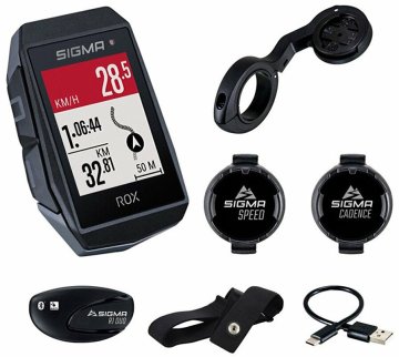 GPS cyklopočítač Sigma ROX 11.1 EVO GPS HR + CAD set s krátkym držiakom na riadidlá Butler - čierny