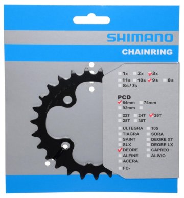 Reťaz 26T Shimano Deore FC-M590 - čierna