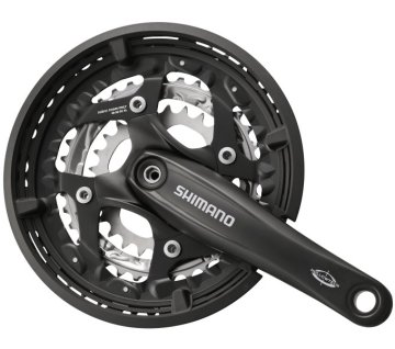 Kľuky 3 x 10 rýchlostné Shimano Trekking FC-T521 so 175 mm kľukou 48-36-26T Octalink - čierna