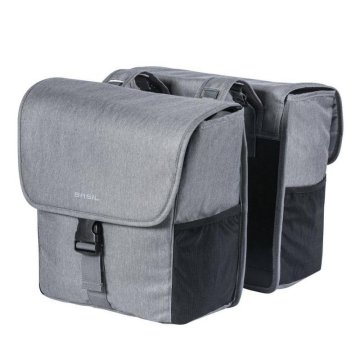 Dvojtaška na bicykel Basil GO Double Bag 32 litrov 33 x 16 x 38 cm - šedá