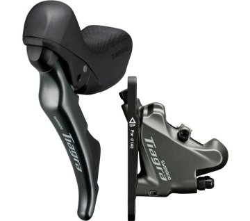 Sada kotúčových bŕzd a radenia 2 rýchlosti Shimano Tiagra ST-4720 / BR-4770 Flat Mount