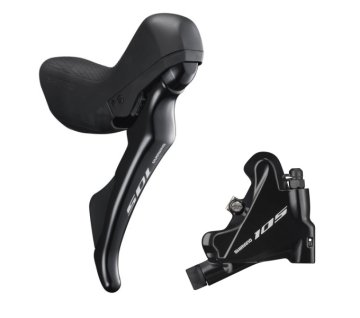 Sada zadných kotúčových bŕzd 11 rýchlostná Shimano 105 R7020 Flat Mount - čierna