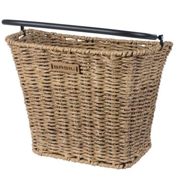 Košík na bicykel Basil Bremen Rattan Look KF 27 x 35 x 29 cm - morská tráva